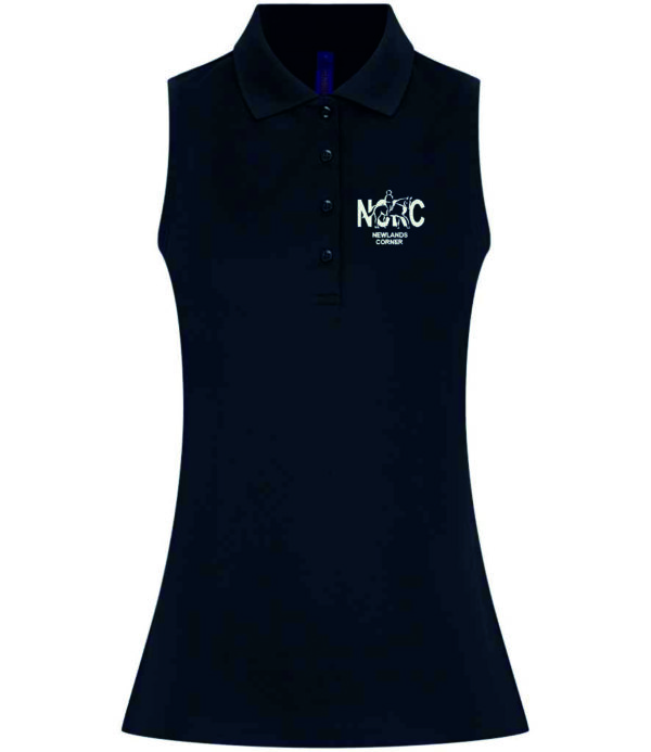 Newlands Corner Riding Club H477 Henbury Ladies Sleeveless Coolplus® Polo Shirt